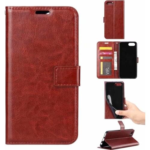 10pcs/lot free shipping Crazy Horse Wallet Leather Case for Huawei Y6 Y5 2018/HONOR 10/HONOR 10LITE With Photo Frame Card Slots