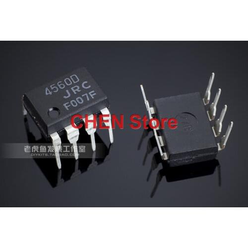 10pcs Japan JRC NJM4560D DIP-8 Audio Two-operational Amplifier 4560D Low Noise Computing Amplifier JRC4560D