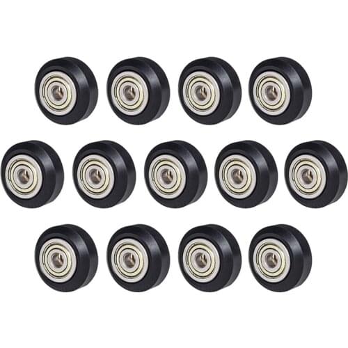 [13Pcs/Pack]3D Printer POM Pulley Wheels 625Zz Linear Bearing Ulley Passive Round Wheel Roller for Creality CR10,Ender 3