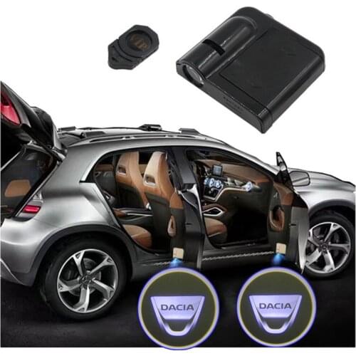2pcs for DACIA LED Car Door Welcome Light Logo Projector for Dacia Duster Logan 2 Mcv Sandero Stepway