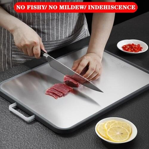 304 Stainless Steel Cutting Board Kitchen Dual-use Double-sided Cutting Fruit Cutting Board Kitchen Plastic Chopping Blocks