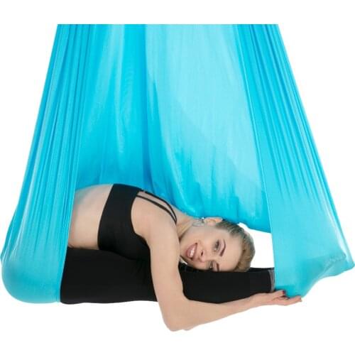 5*2.8m GYM Home Fitness High Strength Nylon Aerial Yoga Hammock Anti-Gravity Swing Body Building Pilates Yoga Belt 16 Colors