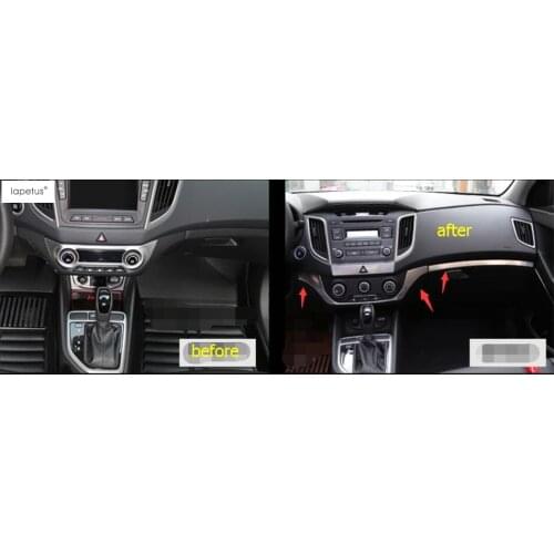 Accessories For Hyundai Creta IX25 2015 2016 2017 Middle Central Instrument Panel Lid Strip Decoration Molding Cover Kit Trim
