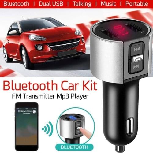 Bluetooth FM Transmitter Audio Aux Modulator Dual USB Charger Calling Handsfree Fast Bluetooth Car Radio Car MP3 Player Kit