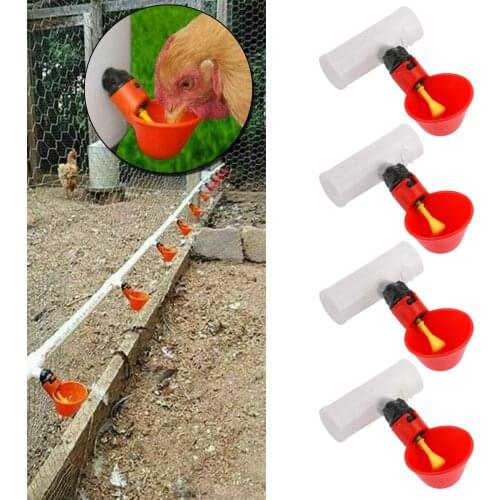 Artudatech 4PCS Water Drinking Cups Chicken Waterer Automatic Poultry Drinkers Feeding