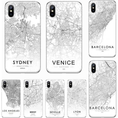 Travel Country Sketch City Map Phone Case For iphone 12 5 5s 5c se 6 6s 7 8 plus x xs xr 11 pro max soft shell funda hull