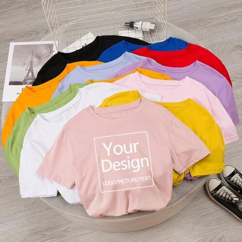 Custom T-shirt Fashion Aesthetic Tee Summer Oversized Streetwear Casual Cotton Harajuku T Shirts Korean Womens Tops and Blouses