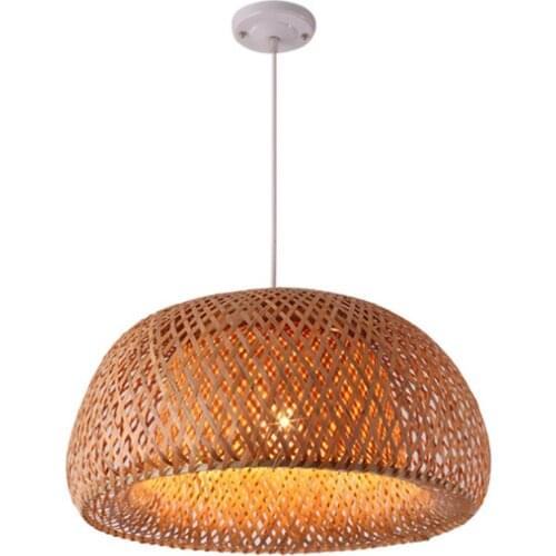 Hot Modern Bamboo Work Hand Knitted Bamboo Weaving Chandelier Restaurant Handmade
