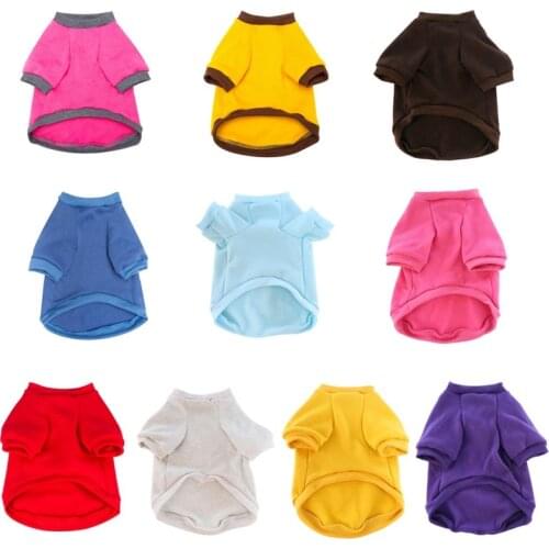 Pet Dog Hoodie Sweatshirt Cotton Soft Pullover Multicolors Dogs Clothes for Small Medium Pet Cat Dogs
