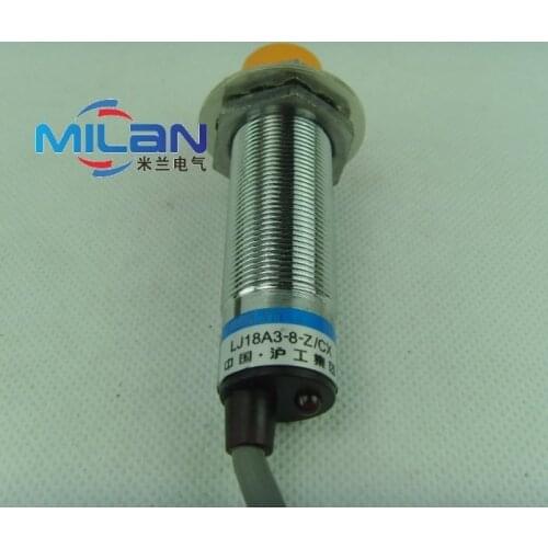 1pcs Pcs M18 Three Wire DC NPN NO+NC 8mm distance measuring Inductive proximity switch sensor LJ18A3-8-Z/CX