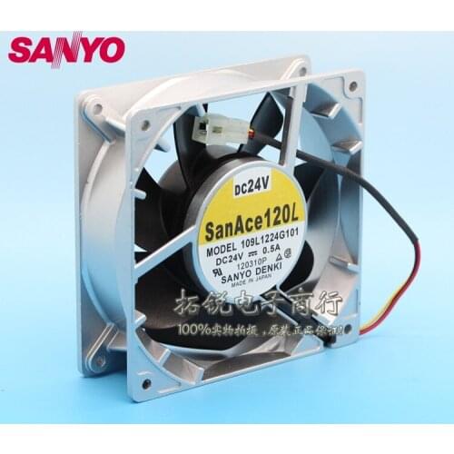 For SANYO 12CM 120mm 109L1224G101 24V 0.5A 12038 inverter cooling fan for 120*120*38mm