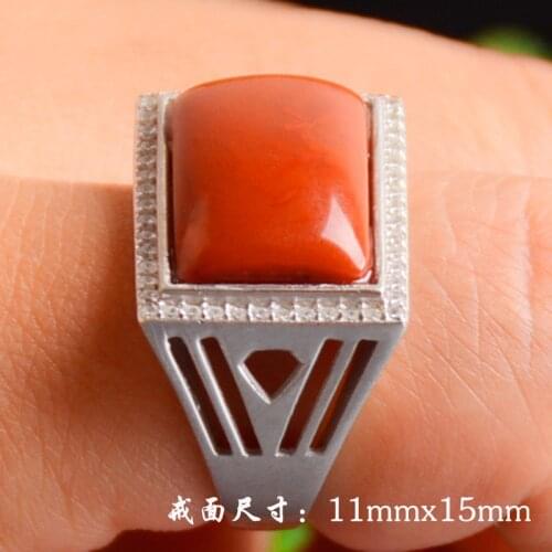 Genuine ruby rings natural stone jewelry ring 925 sterling silver ring for women rings jade jewelry 925 ring