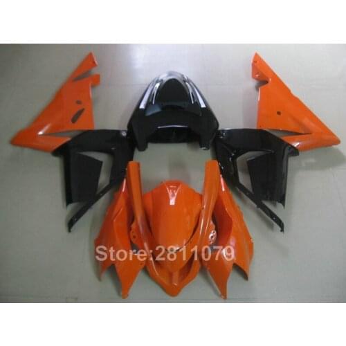 Motorcycle fairing kit for Kawasaki Ninja ZX10R 04 05 orange black fairings set ZX10R 2004 2005 GY12