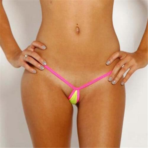 Micro bikini tanga mujer swimwear bikinis biquini tankini sexy lingerie thong Edging Color contrast oval String simple classic