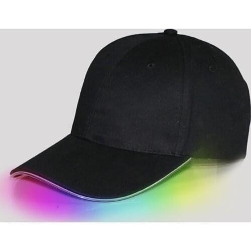 Fashion Ultra Bright LED Baseball Cap Optical Fiber Glowing Hat Hip-Hop
