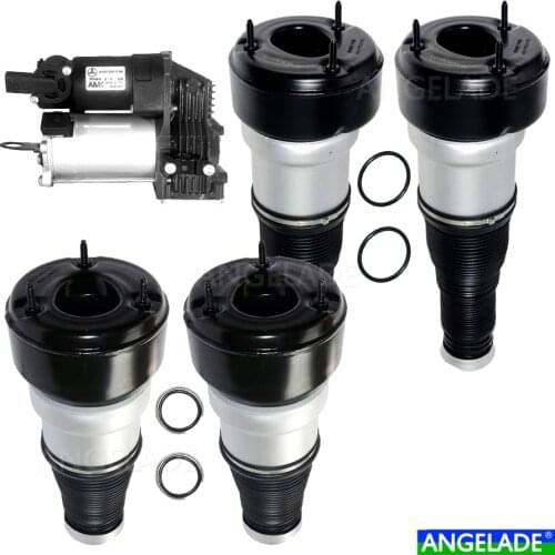 Set 5 Front Rear MercedesBenz S-Class W221 S350 S500 Air Suspension Compressor Repair Kit Bag 2213204913 2213205613 2213201704