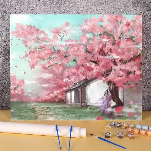 Mo Dao Zu Shi Coloring By Numbers Painting Kit Acrylic Paints 40*50 Picture By Numbers Photo Handmade For Adults Handiwork