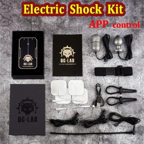 Adult Electric Shock Kits App Control Host Penis Plug Cockring Heavy Anal Plug Massage Pad Body Stimulation Sex Toys For Couples