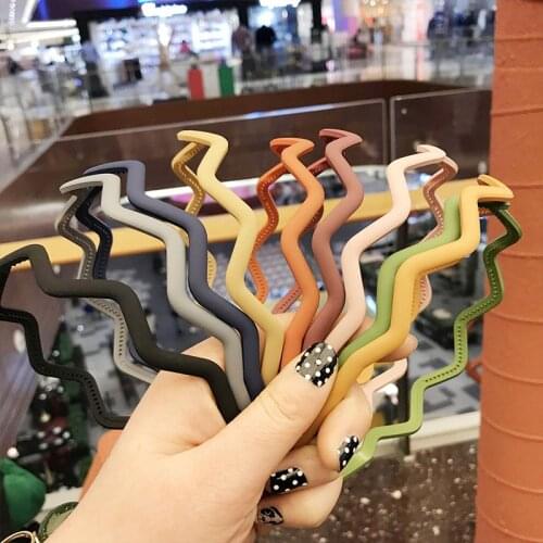 2021 New Fashion Mens Women Unisex frosted Wavy Hair Head Hoop Band Sport Headband Hairband hair accessories