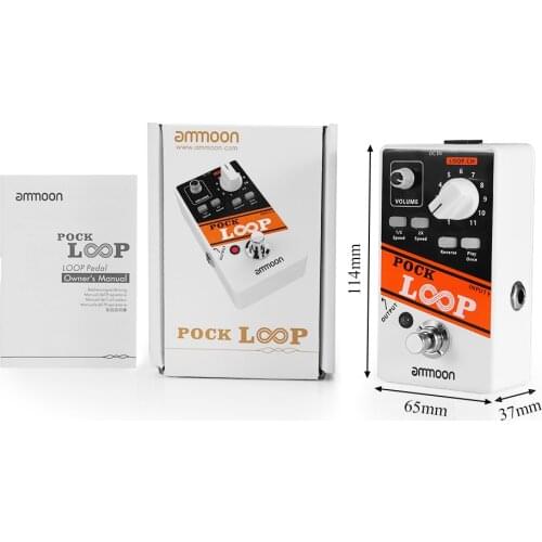 Ammoon guitar pedal POCK LOOP Looper Guitar Effect Pedal 11 Loopers guitar pedal guitar accessories pedal guitar parts