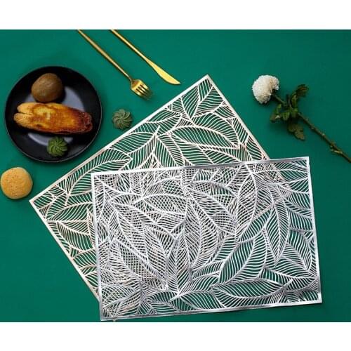 Hollow Insulation Placemat Simple Wind Table Mat Placemats for Table Gold Placemats for Table