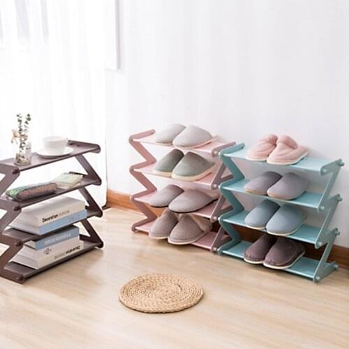 Simple stainless steel assembled shoe rack Oxford cloth simple shoe rack dormitory multilayer shoe storage rack