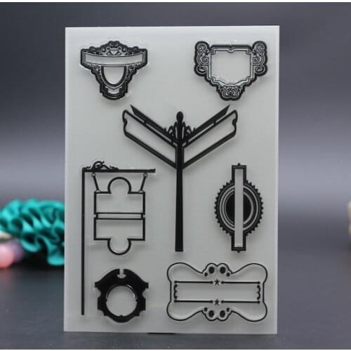 AlinaCraft 10x15CM Clear Stamp card dialogue street nameplate decoration envelope DIY Scrapbook Card embossing stencil template