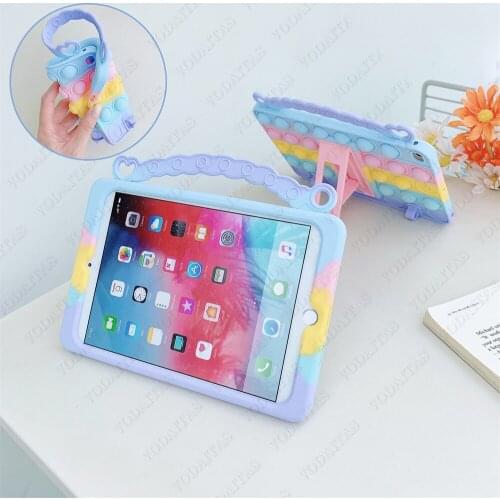 Push Bubble Fidget Toy Silicone Case for iPad Mini 5 Air 1 2 3 4 10.5 10.9 10.2 2019 2020 Pro 11 2021 9.7"2017 2018 Kids Cover