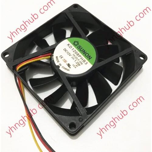 SUNON KD1208PHB1 13.(2).F.GN DC 12V 1.2W 80x80x15mm Server Cooling Fan