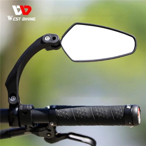 WEST BIKING Bicycle Rearview Handlebar Mirror HD Wide Angle MTB Road Electric Bike Scooter Cycling Accessories Rear View Mirrors