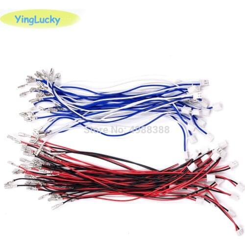 10PCS 2.8mm 4.8mm terminal female connector with 2 pin plug Cable joystick /button wires For Arcade Game Machines Accessories