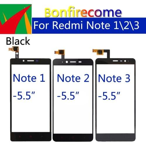 10Pcs\lot For Xiaomi Redmi Note 1 Note 2 Note 3 Touch Screen Panel Sensor Display Glass Lens Panel Digitizer Replacement Parts