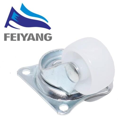 10PCS Smart Car Rectangle Top Swivel Caster Castor PP Nylon Wheel Diameter 25mm