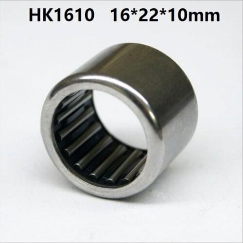 100pcs/lot HK1610 HK162210 Drawn Cup Type Needle Roller Bearing 16x22x10 mm free shipping high quality