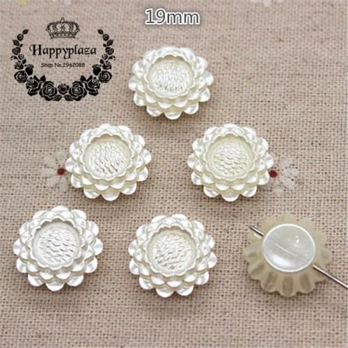 30pcs 19mm Resin ABS Sunflower (with hole) DIY Scrapbooking Craft/Wedding Decoration
