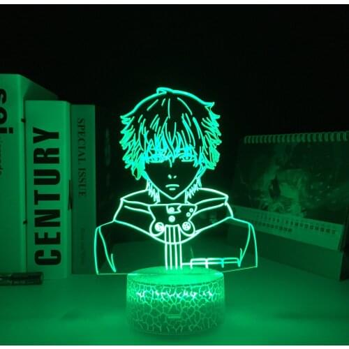 Anime Tokyo Ghoul Ken Kaneki 3D White Base Lamp for Cool Birthday Gift Bedroom Decor Nightlight Acrylic LED Night Light Dropship