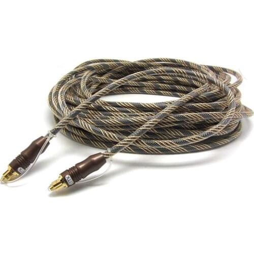 OD6.0mm Brown Digital Optical Optic Fiber Toslink Audio Cable Cord 1m 1.5m 1.8m 3m 5m 8m 10m 15m 20m 25m 30m 1ft 2ft 3ft 5ft