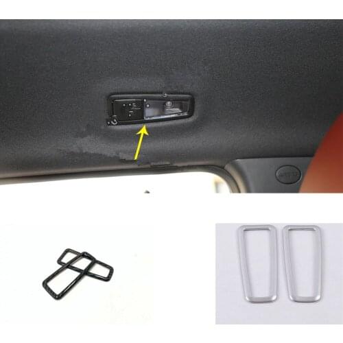 Car ABS Chrome Stick Head Rear Tail Read Reading Switch Light Lamp Frame Trim Hoods Parts 2pcs For Hyundai Tucson 2019 2020