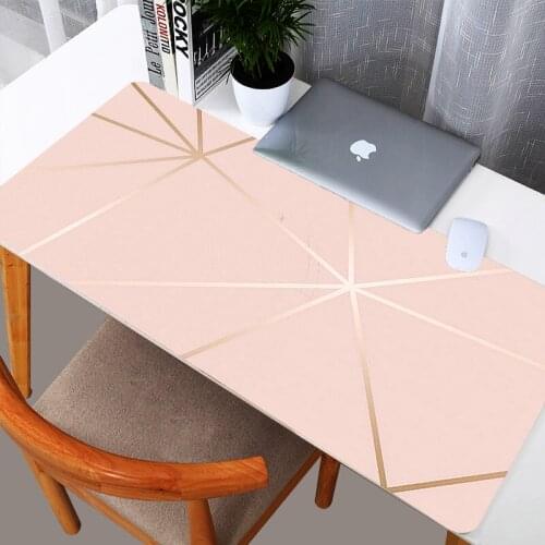 MRGLZY Large gaming mouse pad pink marble custom laptop desk mat rubber non-slip mousepad carpet mats 40x90cm