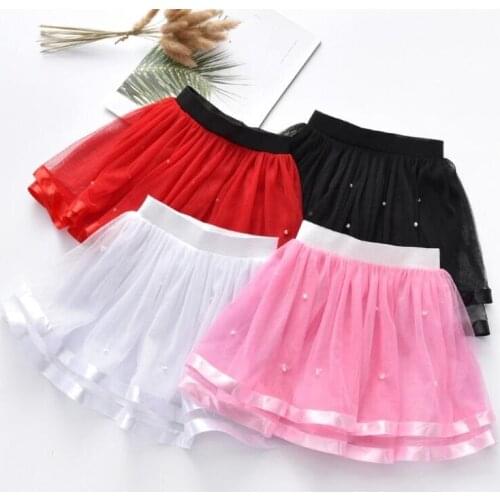 Summer Spring Baby Toddler Girls Tutu Skirts Pearls Kids Ball Gown Pettiskirts Skirt Girl Princess Skirt Children Clothes JW7448