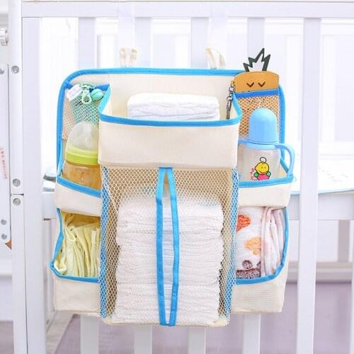 Baby organizer Newborn Baby Crib Organizer Bed Hanging Bag Hanging Diaper Caddy Diaper Storage Stacker for Changing Table Bag