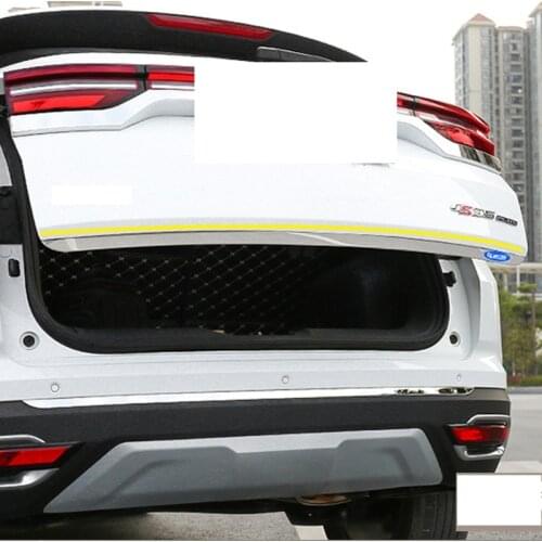 For Changan CS35 Plus 2018 2019 2020 2021 Trunk Slat Tailgate Trim Anti-Collision Strip Stainless Steel Molding Car Accessories