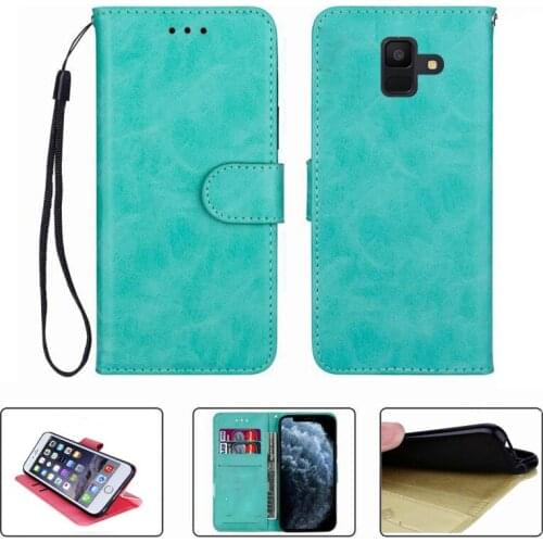 For Samsung Galaxy A6 SM-A600F/DS SM-A600FN/DS SM-A600A/DS Wallet Case High Quality Flip Leather Phone Shell Protective Cover