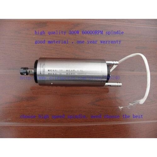 Engraving machine spindle motor 300w , 60000 rpm imported ceramic bearings PCB spindle 48mm diameter water cooling ER08