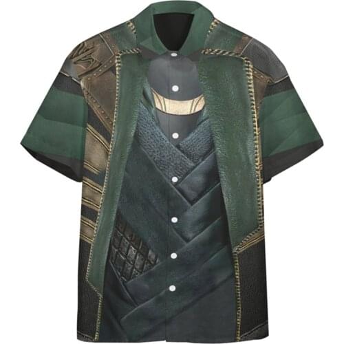 Loki Cosplay Print T-shirt Summer Short Sleeve Shirt