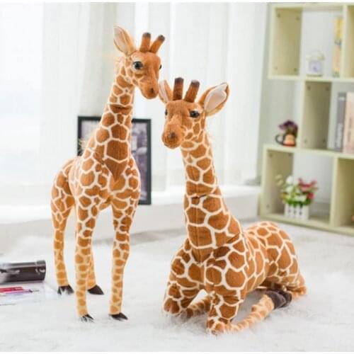 35-120cm Giant Real Life Giraffe Plush Toys High Quality Stuffed Animals Dolls Soft Kids Children Baby Birthday Gift Room Decor