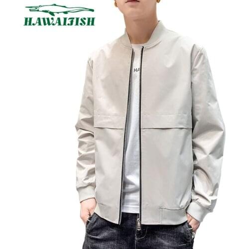 Hawaifish brand mens jacket spring and autumn Korean version handsome trend clothes casual versatile fashion chaqueta hombre