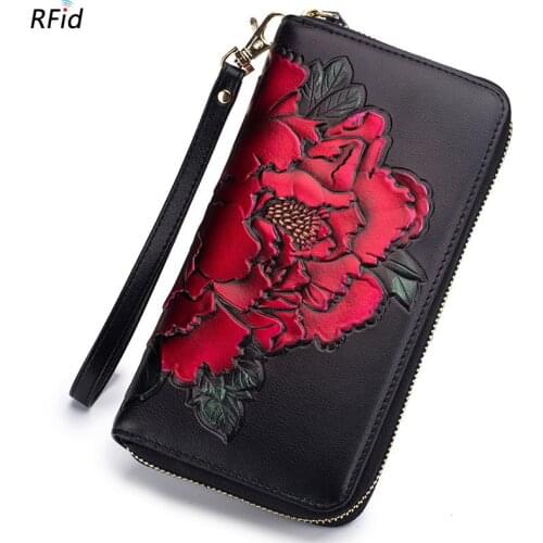 Purses And Handbags Luxury Wallet Female Genuine Leather Rfid 36 Card Holders Coin Purse Girl Fashion Women Clutch Bag Leather