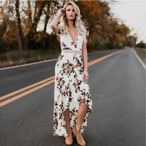 Top seller of 2018 - Women summer new irregular tailed long backless Flower sweet dresses Cute gift for girls