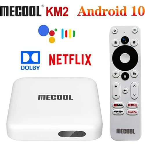 20pcs MECOOL KM2 Amlogic S905X2 Quad-core Android 10 TV BOX DDR4 2GB 8GB SPDIF Google Certified Support Netflix 4K Media Player